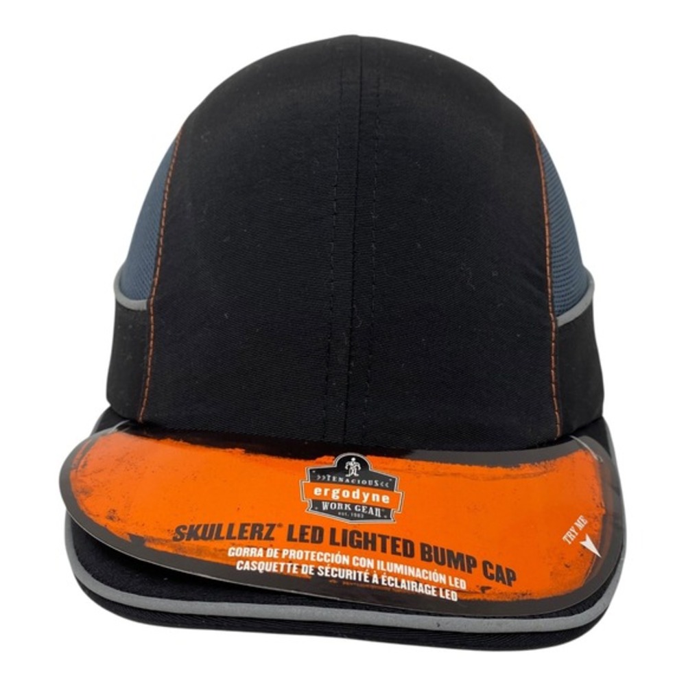 Ergodyne Skullerz LED Lighted Bump Cap Black‎ Mesh Reflective Work Gear